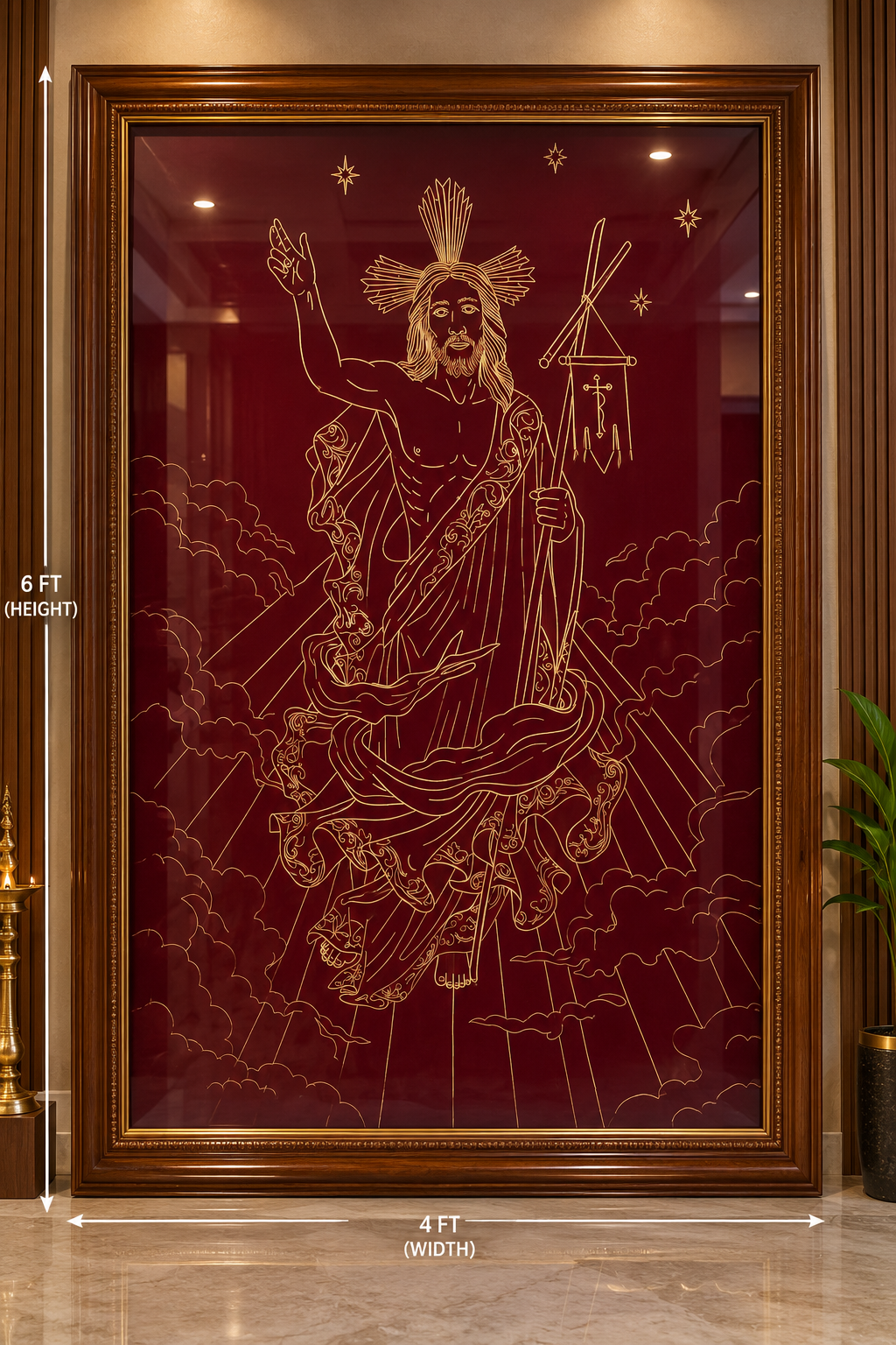 Ascension of Jesus Christ Gilded Wire Art